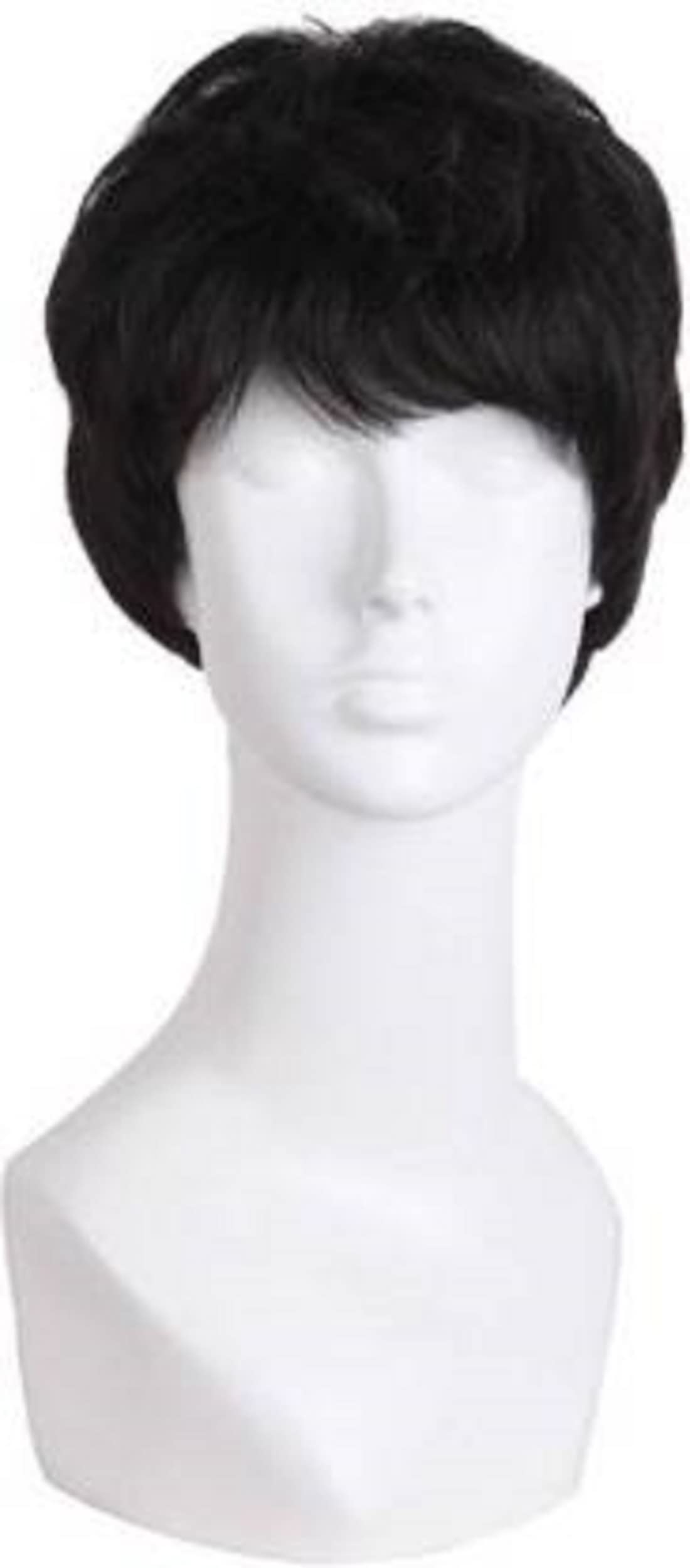 Easily To Attach And Removed Full Head Hair Wigs For Men And Boys Natural Black Pack Of 1
