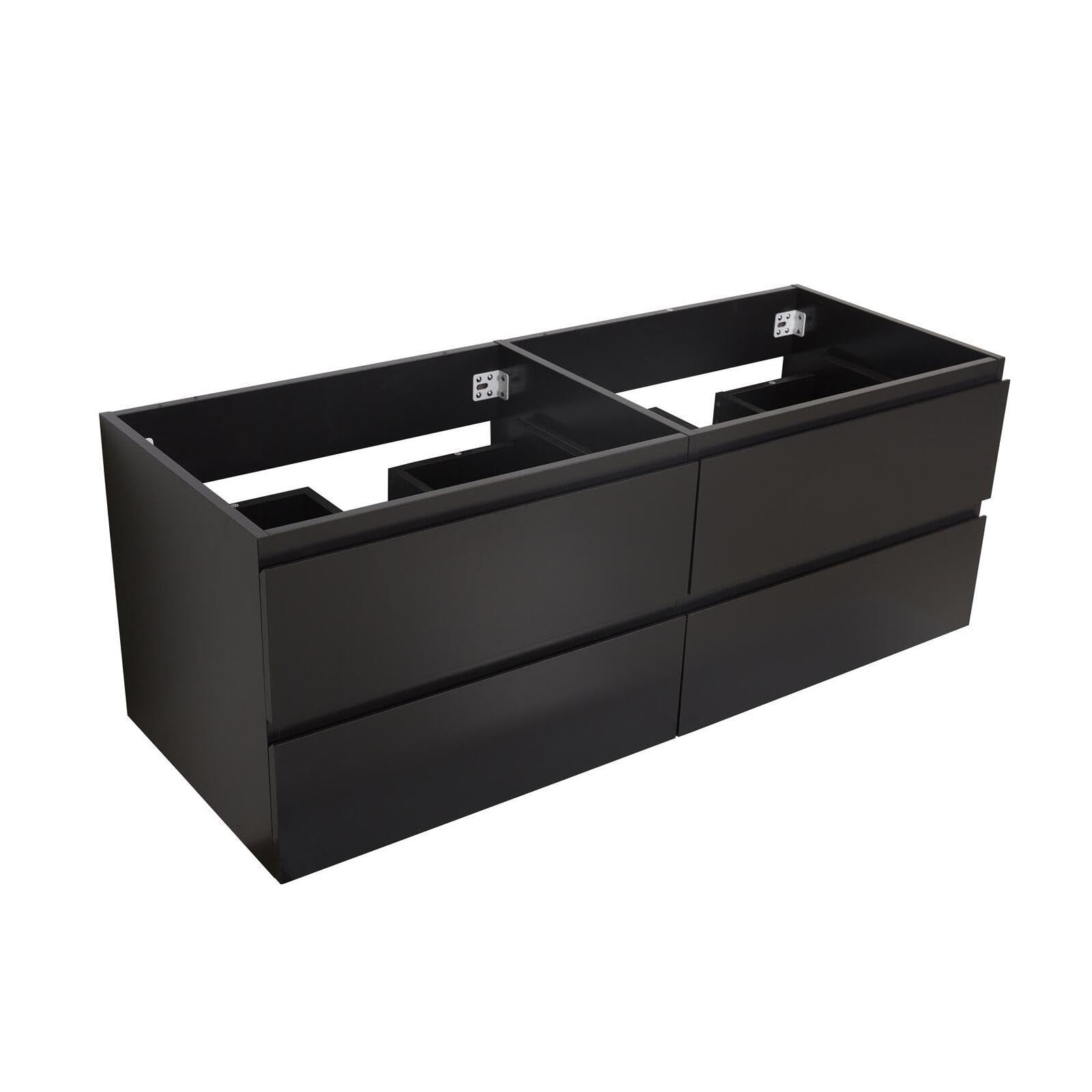 Sorrento - Mueble bajo lavabo (120 cm), color negro