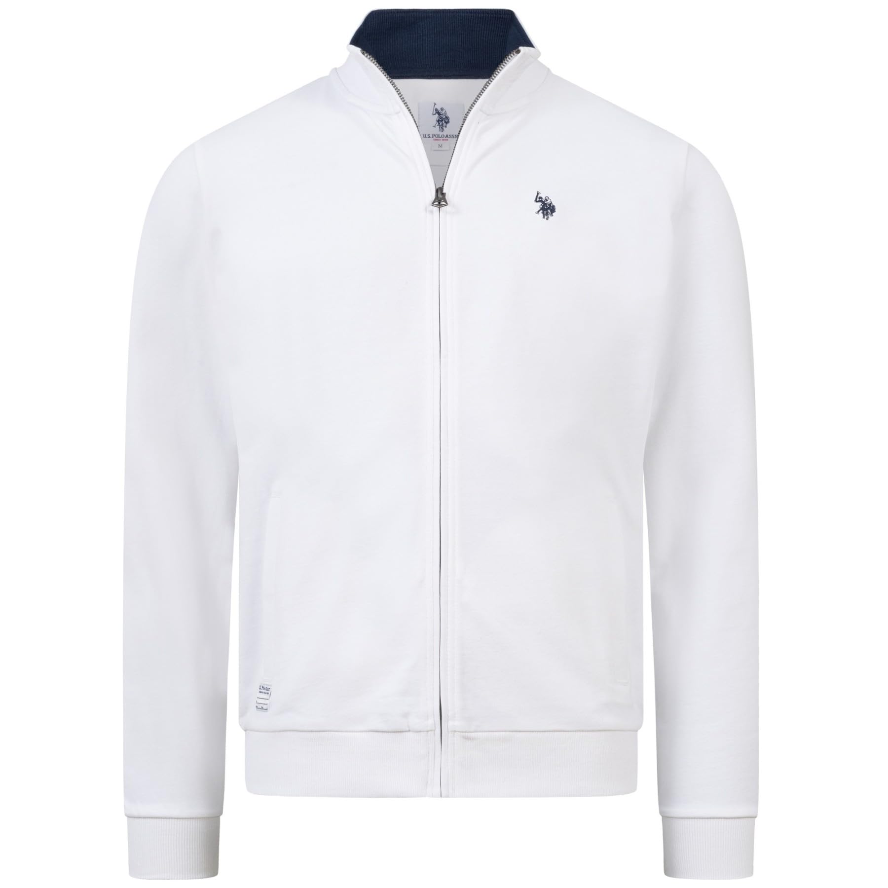 U.S. POLO ASSN. Herren Sweatjacke (S-XXL) 100% Baumwolle, Stehkragen, Langarm P028 - 1