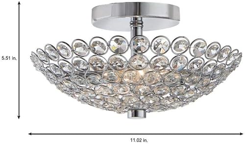 Miniatura 5 de Home Decorators Barclay - Soporte empotrado de 2 luces cromado y cristal