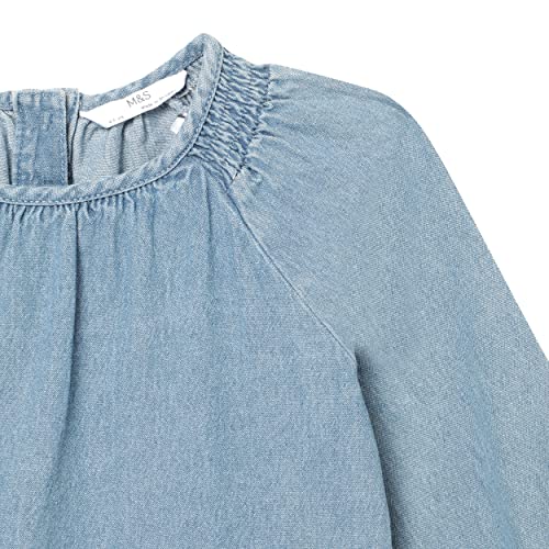 Image of Marks & Spencer Girl's Cotton A-Line Knee-Length Casual Dress