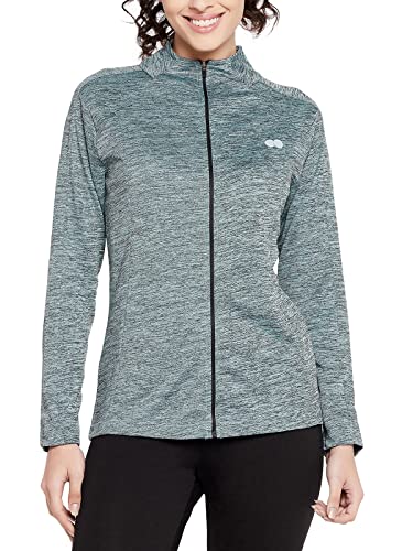 Image of Clovia Women's Comfort-Fit Active Jacket In Blue