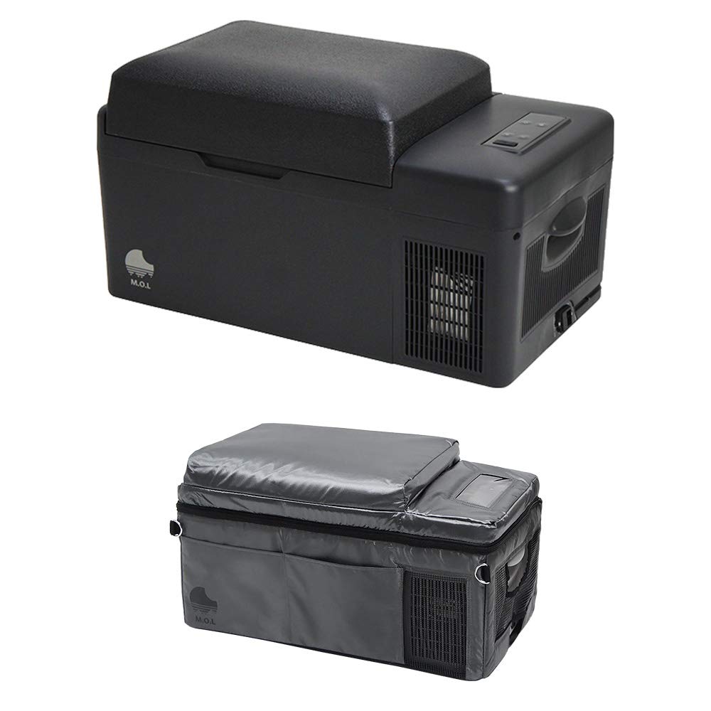 Amazon.co.jp: M.O.L ポータブル冷蔵庫＆冷凍庫 20L MOL-F201A＋
