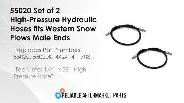 S.A.M. Snow Plow High Pressure Hose, Compatible with Western Snow