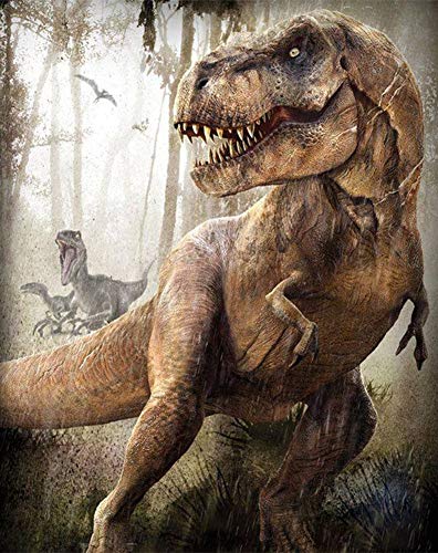 Awesocrafts 5D-Diamant-Malerei-Set für Erwachsene und Kinder, Dinosaurier Tyrannosaurus Teilbohrer DIY Diamantkunst Stickerei Malen nach Zahlen mit Diamanten (Dinosaur3) Cover