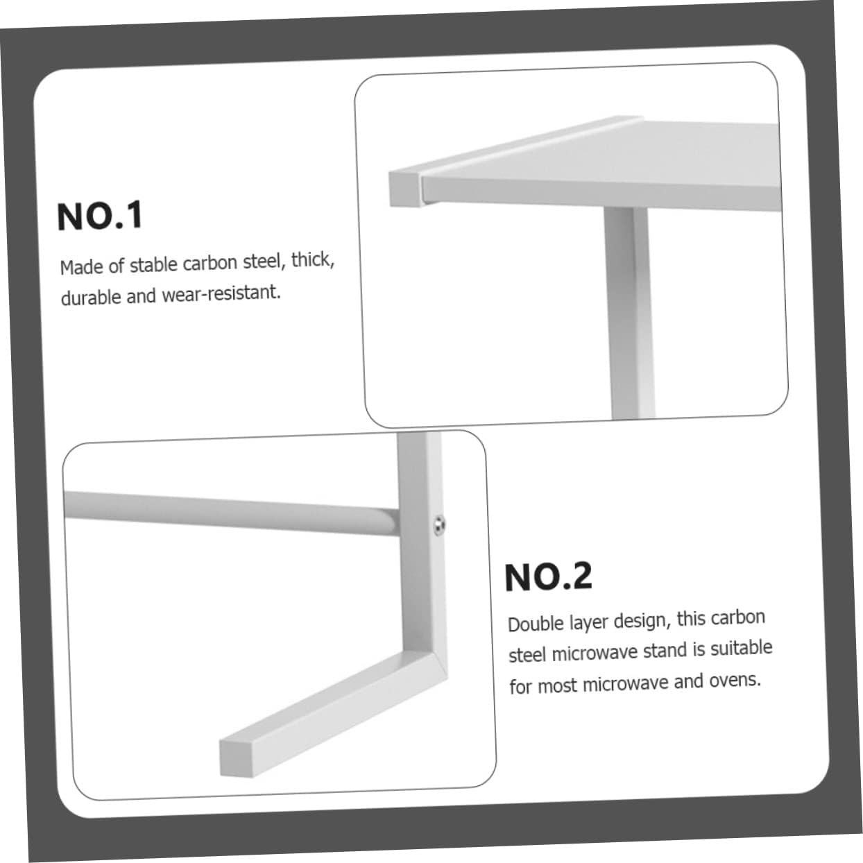 Carbon Steel Kitchen Shelves Microwave Stand Oven Holder Countertop Storage Rack Bakers Racks for Kitchens