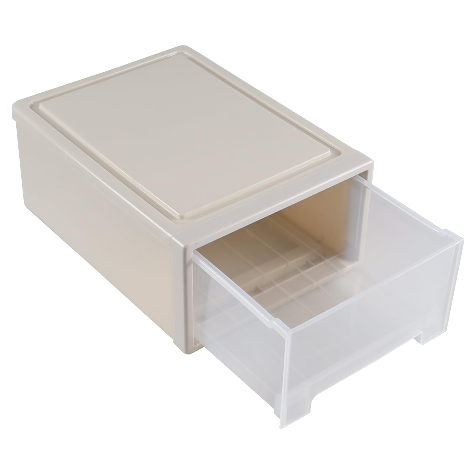 Joyeen 18 Quarts Plastic Stackable Chest Storage Drawer Bins, Storage Organizer Drawer, 1 Pack