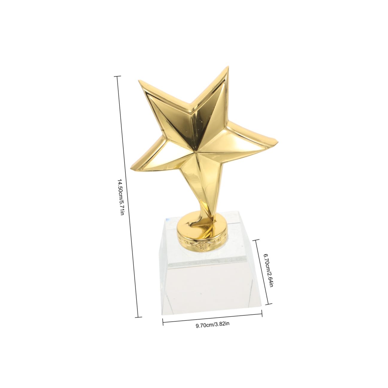 Kristall Stern Trophäe Kleine Auszeichnung Metall und Kristall Vielseitiger Preis für Schüler Tanzwettbewerb Sportveranstaltungen und Partys Mini Gewinner Pokal Souvenir