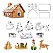 18-Piece 3D Christmas Cookie Cutters Set- Gingerbread House, Christmas Tree, Deer and Sled DIY Cookies Molds for Holiday,Halloween& Christmas