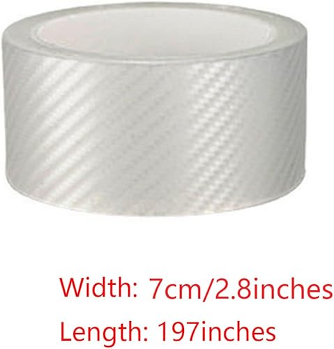Miniatura 9 de Protector de borde de entrada de puerta de automóvil de 3.9 in x 16.4 ft, fibra de carbono transparente, borde de entrada de puerta de automóvil,