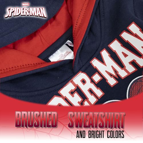 Sweat Spiderman enfant 3 ans capuche bleu marine pull Marvel 6998 - 6