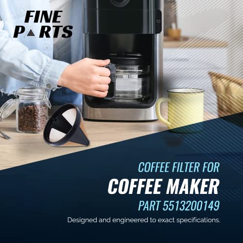 FineParts Coffee Filter Replacement for Delonghi 5513200149 Coffee Filter - Espresso Machine and Coffee Maker Compatible - Delonghi Compatible Replacement Coffee Filter - Thumbnail 2