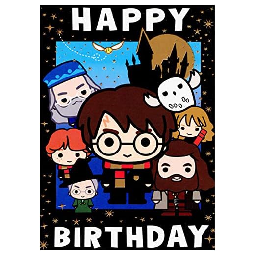 Paper House Productions Cute Harry Potter and Friends Juvenile Birthday Card for Kids : Children