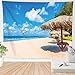 JCAMZ Arazzo con Stampa Spiaggia Mare Morbido E Lavabile Panno Universale Quattro Stagioni Adatto per La Decorazione Domestica del Panno di Sfondo Fotografico