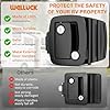 WELLUCK RV Entry Door Lock with Paddle Deadbolt, Camper Door Latch Handle, RV Door Lock Replacement Kit Secure for Camper Horse Travel Trailer Cargo Hauler (Aluminum Alloy Black) #5