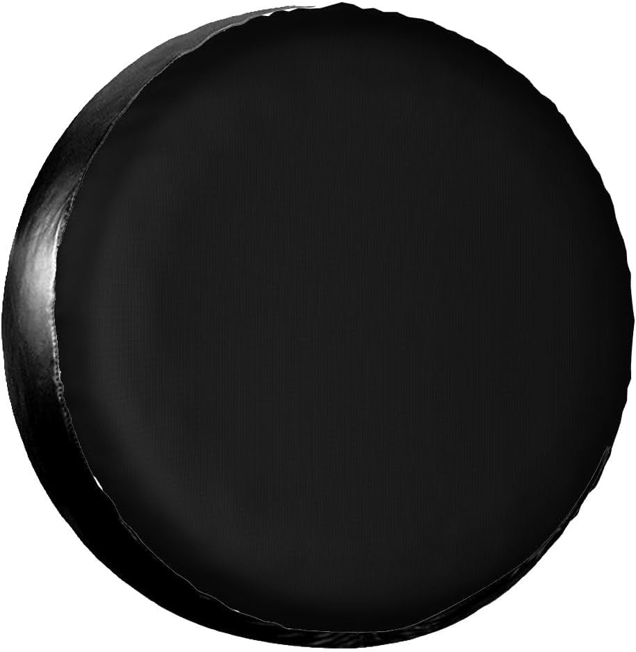 Custom Waterproof Spare Tire Cover, Personalized Universal Wheel Cover Add Your Own Photo Text Logo, with Adjustable Buckle Strap, Black, 14In