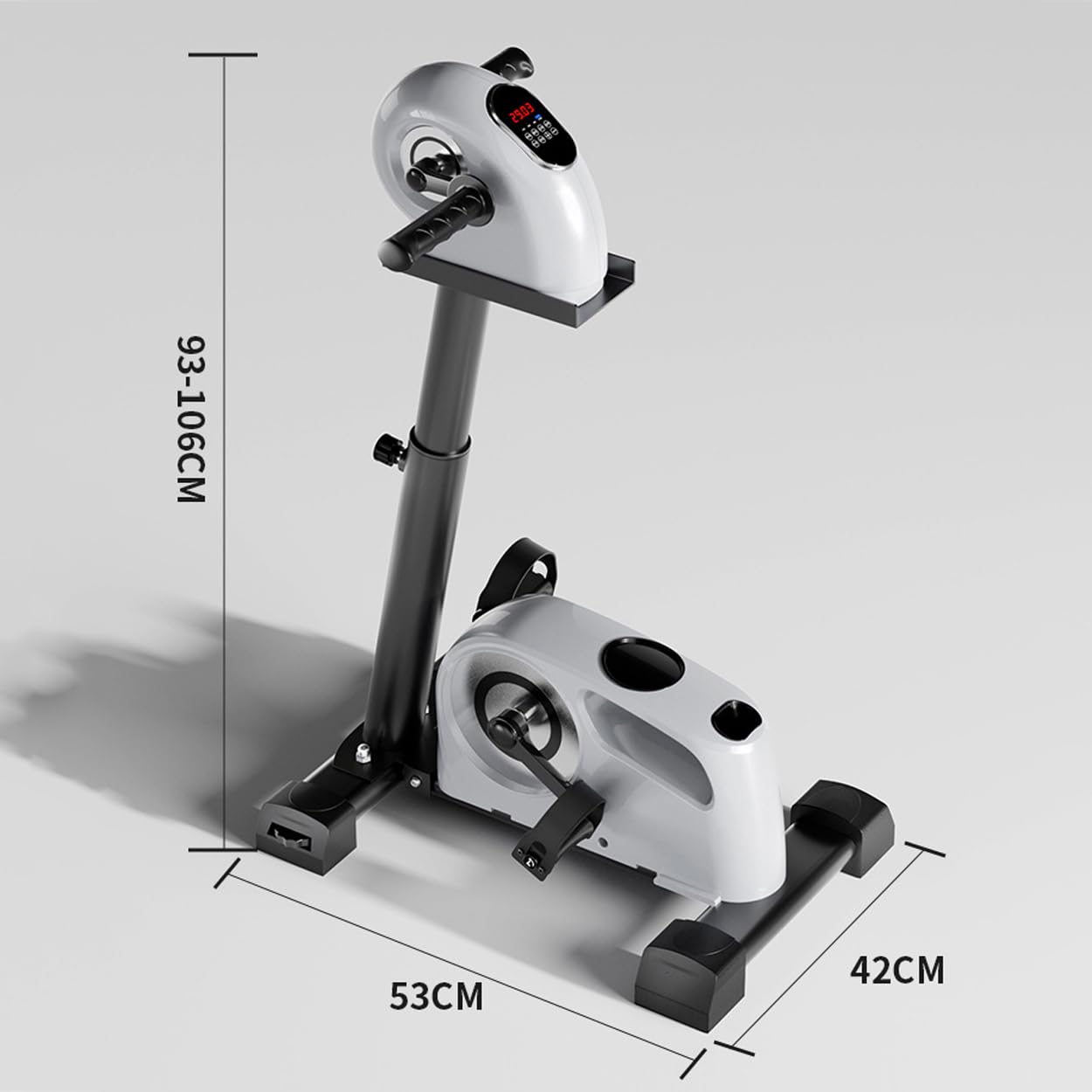 Rower Stacjonarny Z Pedałami, Rower Stacjonarny Do Ćwiczeń Nóg Z Uchwytem Ochronnym, Domowy Elektryczny Rower Treningowy Dla Osób Starszych Z Ramionami I Nogami