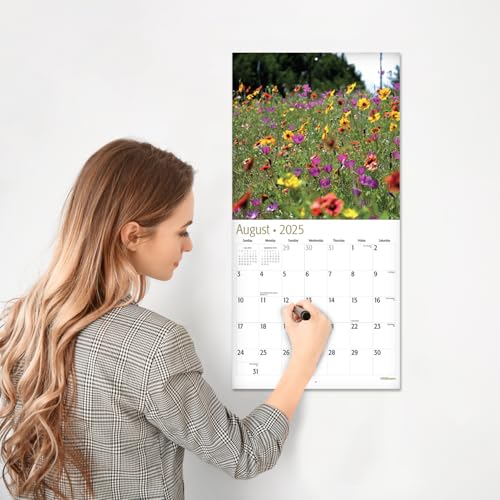 Image of RED EMBER Wildflowers 2025 Wall Calendar 12 Month | 12 inch x 24 inch Open | Thick & Sturdy Paper | Giftable | Calendar 2025