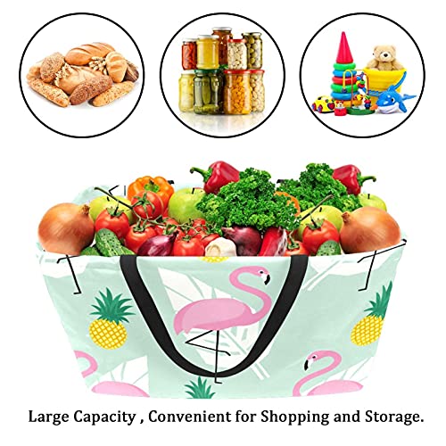 Panier de courses lavable avec fond renforcé rigide et structure pliable durable - 5