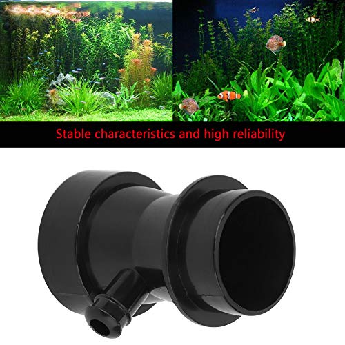 Image of GLOGLOW Aquarium Venturi Tube Black Air Suction Nozzle for Protein Skimmer, Increase Air Intake Volume 14g, Both Ends 3cm 2cm Outer Diameter, for Saltwater Freshwater Tank Pump Separator U