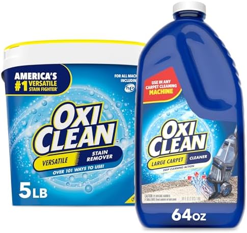 Bundle of OxiClean Versatile Stain Remover Powder, 5 lb + OxiClean Large Area Carpet Cleaner, 64 oz image 2