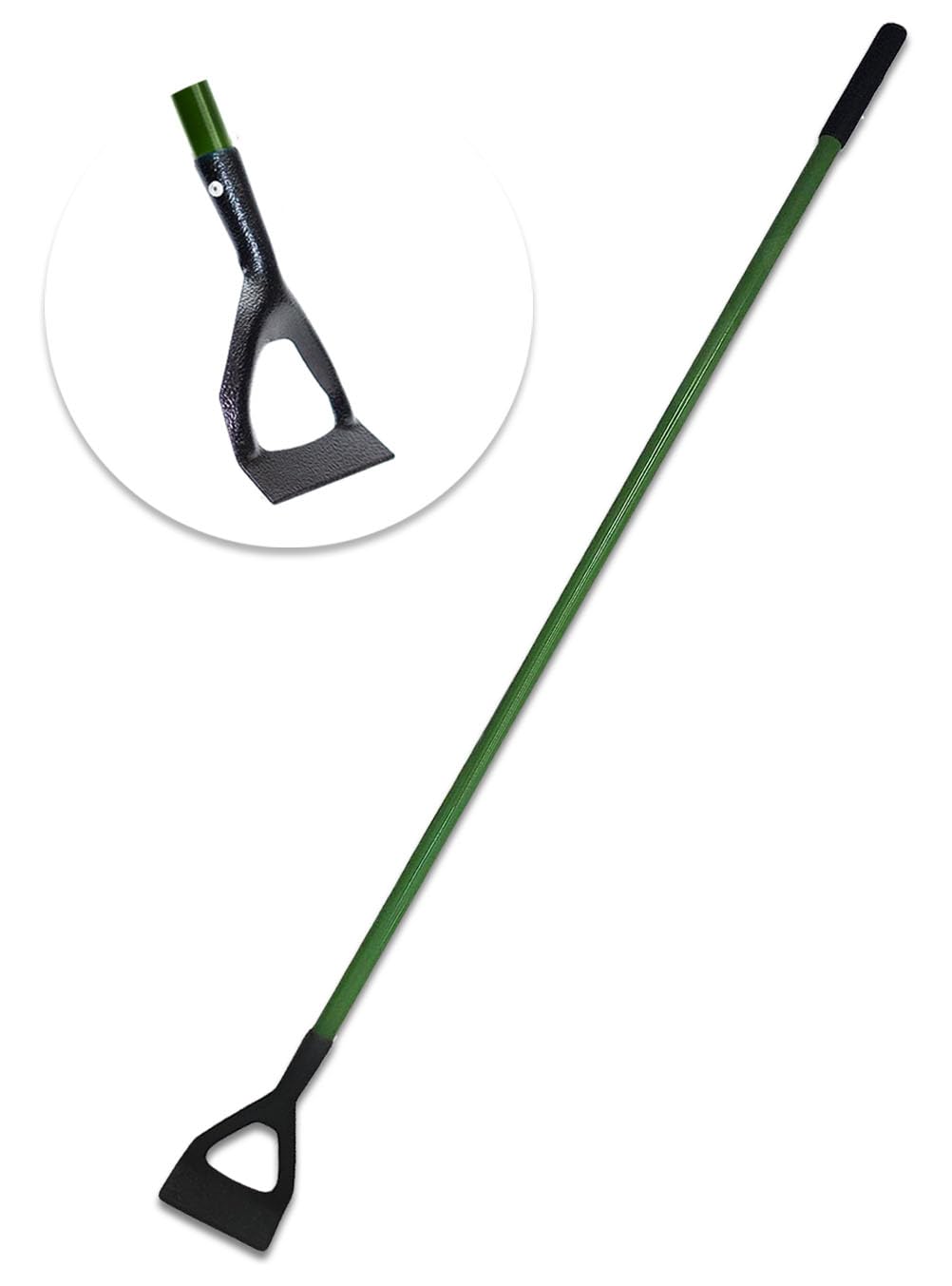 rightclick Carbon Steel Garden Dutch Hoe 140cm Tubular Steel Long Handled Garden hoe Lightweight Multipurpose Garden Hoe for Weeding Ditching Digging and Landscaping