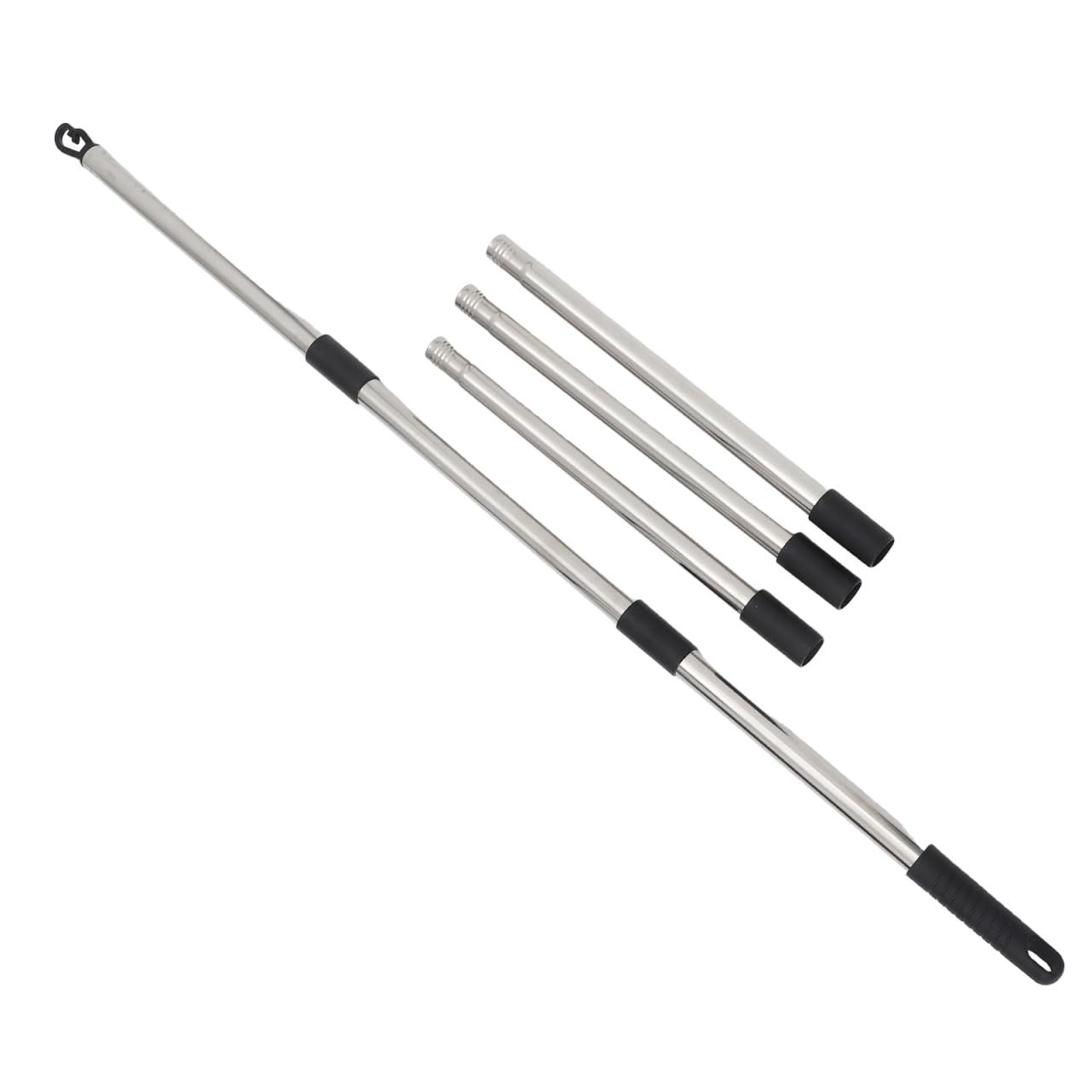 Stendibiancheria da Esterno con Ganci e Mollette, Supporto Staccabile 2,2m in Acciaio e Nylon, Altezza Regolabile per Uso Interno e Giardini