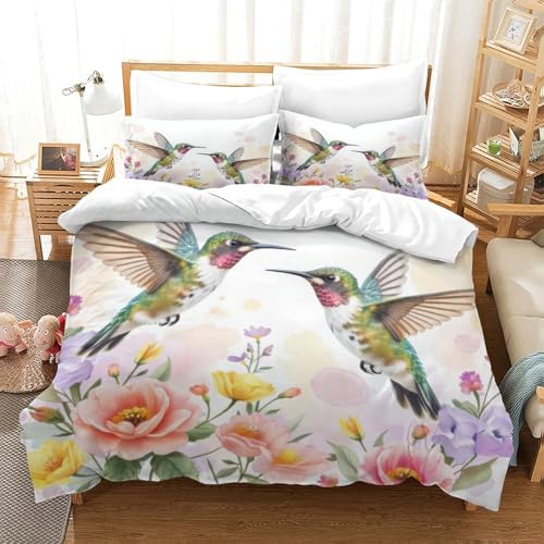 Housse de couette effet 3D hypoallergénique microfib