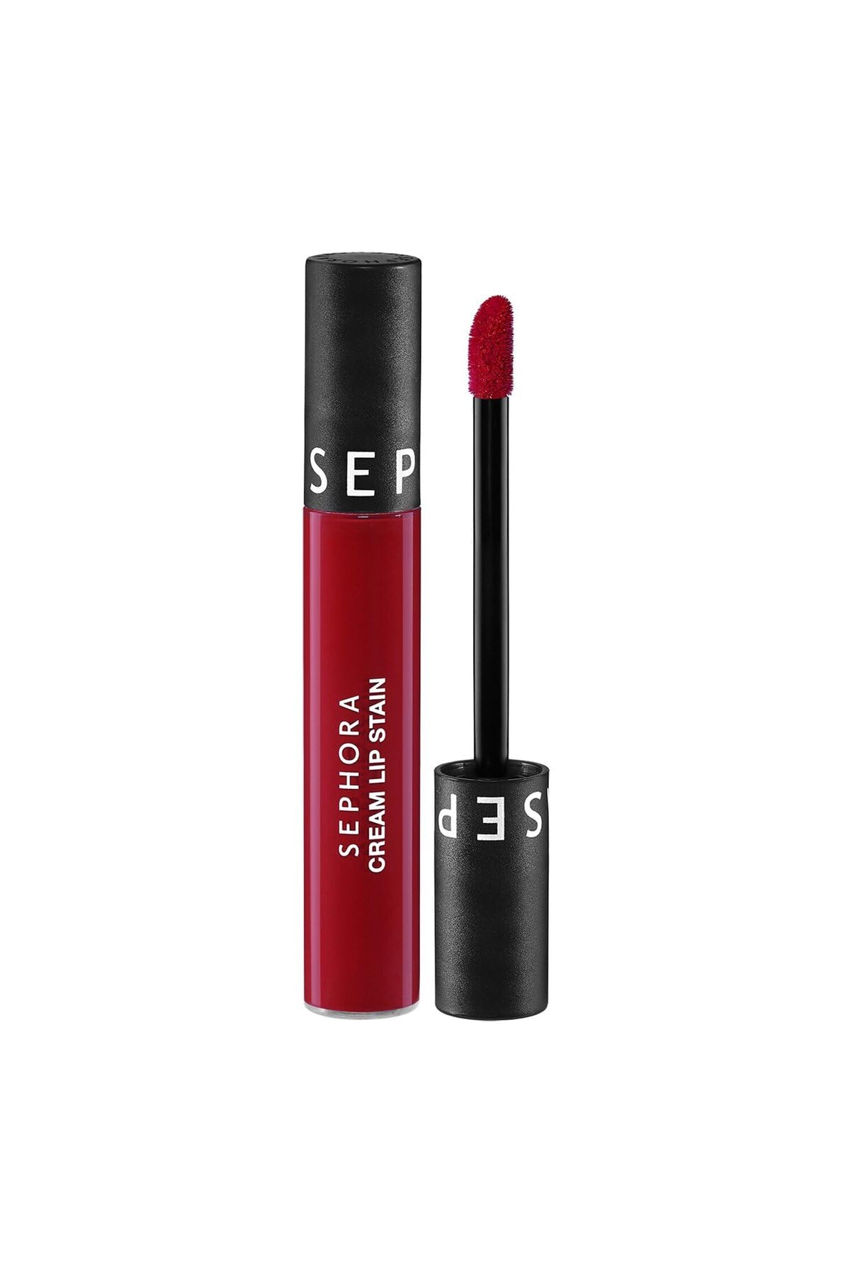 Sephora Cream Lip Stain – Bulaşmayan Kadife Bitişli Ruj - Mat Likit Ruj, 129 Risky Red