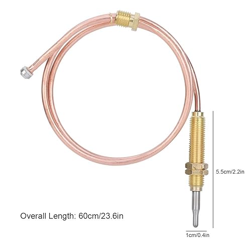 Miniatura 3 de TOPINCN Termopar M8 Hilo Calefacción Gas Reemplazo Termopar Sonda 23.622 in para Chimenea BBQ Grill Accesorios