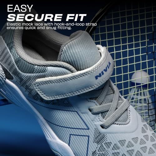 Image of Nivia Hy-Court 3.0 Kids Indoor Court Shoes, Lightweight Non-Marking Badminton Shoes with Cushioned Comfort & Durable Grip for Juniors
