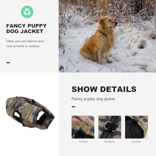 Hundemantel Winterjacke Regenmantel Hund Hundebekleidung Hundejacke Warm Wintermantel gepolstert - Größe (Camouflage)