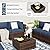 UDPATIO Patio Furniture Sets, Modular Rattan Outdoor Patio Sectional Furniture Sofa Set, Wicker Patio Conversation Set for Backyard, Deck, Poolside w/Glass Coffee Table, 7pc Blue (Include Sofa Cover)