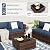 UDPATIO Patio Furniture Sets, Modular Rattan Outdoor Patio Sectional Furniture Sofa Set, Wicker Patio Conversation Set for Backyard, Deck, Poolside w/Glass Coffee Table, 7pc Blue (Include Sofa Cover)
