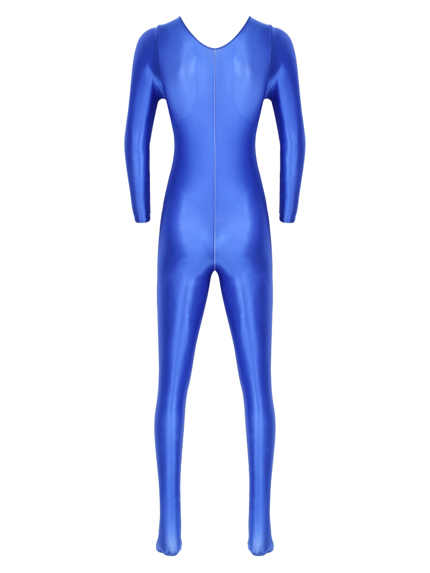 Alvivi Homme Justaucorps Manches Longues Brillant Combinaison De Sport Maillot De Corps Sport Danse Lutte Gym Fitness Collants Jumpsuit