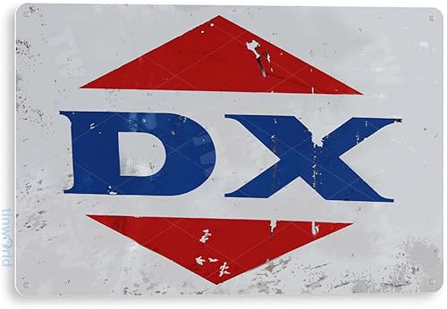 Tinworld Letrero de estaño DX Motor Aceite Bomba de Gas Estación de Tienda de Garaje Decoración de Metal Rústico B301