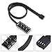 immagine 2Bewinner 4 pin Fan Hub PWM, Maschio a 4 pin Cavo Sata per CPU Fans Hub, CPU / Case Fan Splitter Cavo Connettore Adattatore per Computer Ventole