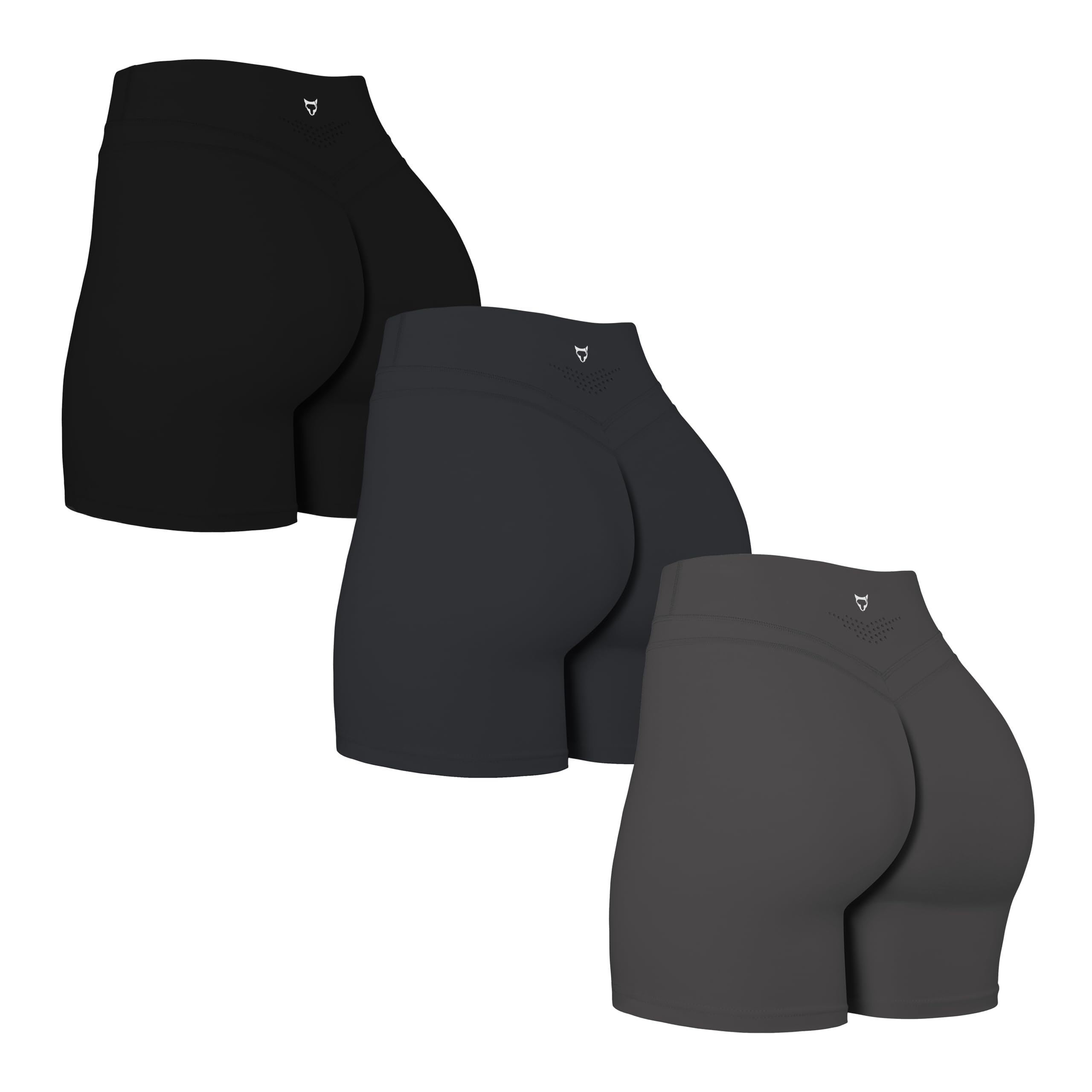 TomTiger Yoga Shorts for Women Tummy Control High Waist Biker Shorts Exercise Workout Butt Lifting Tights Women's Short Pants