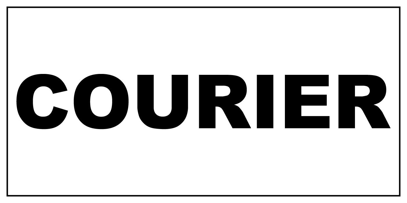 Courier Black Car Door Magnets Magnetic Signs-Qty 2