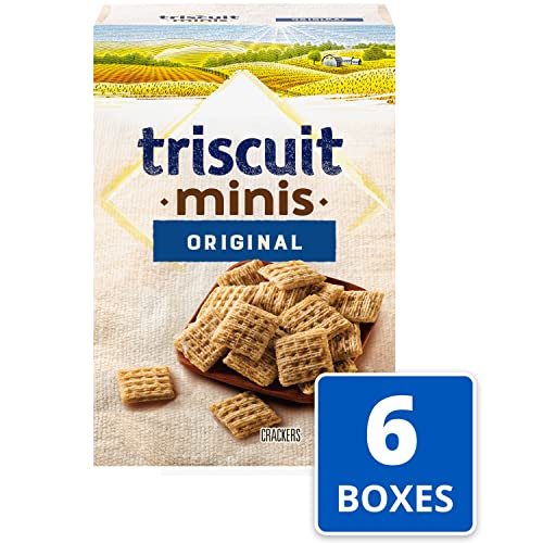 Triscuit Minis Original Whole Grain Wheat Crackers Made With Sea Salt, Vegan Crackers, 8 Ounce (Pack Of 6) #TOP1