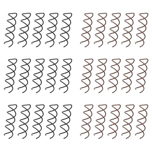TRKETK 30 Piezas Horquillas en Espiral Horquilla Giratoria de Pelo con Diseño en Espiral Pinza de Pelo Plana Antirayaduras Espiral de Pelo Pasador de Moño para DIY de Peinado