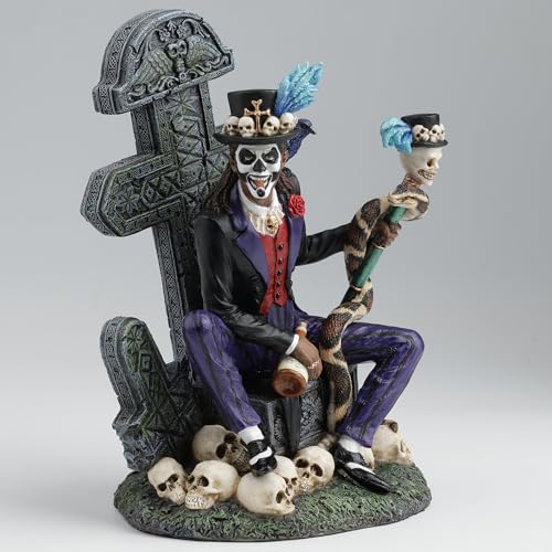 Estatua de Poliestireno pintada a mano Baron Samedi 7.5 pulg miniatura 2