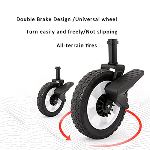 CRBUDY Zusammenklappbarer Mehrzweckwagen, robuster Strand-/Gartenwagen mit Teleskopgriff, kompakte Schubkarren für den Außenbereich – Bild 4