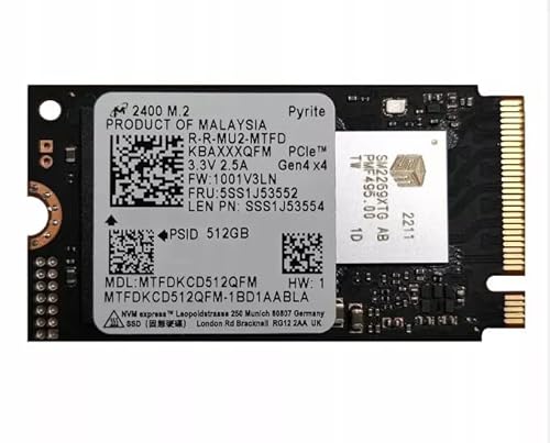 GALIMU Micron 512GB 2400 2242 M.2 NVMe SSD PCIE Gen4 x4 MTFDKCD512QFM \bhXe[ghCu