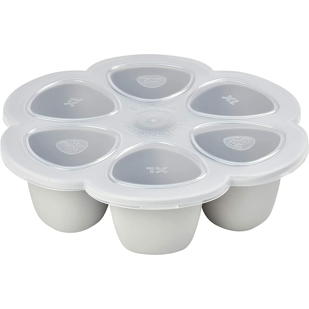BÉABA Vasetti Multipli in Silicone 6 Scomparti 150 ml Grigio