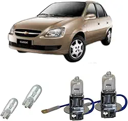 KIT LÂMPADAS H3 PARA FAROL DE MILHA PARA GM CORSA CLASSIC 2010 A 2016, ACOMPANHA PAR DE LÂMPADAS PINGO - MARCA TIGER AUTO