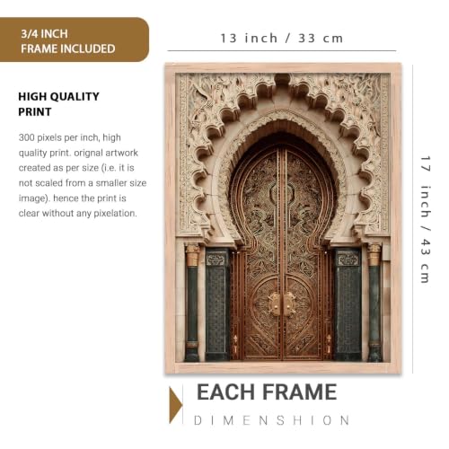 Image of kotart Traditional Indian Wall Art Paintings | Wall Posters With frames | Framed Wall Painting for Living Room Home Room Bedroom Office Wall Decor Set of 3 (13X17 inch)