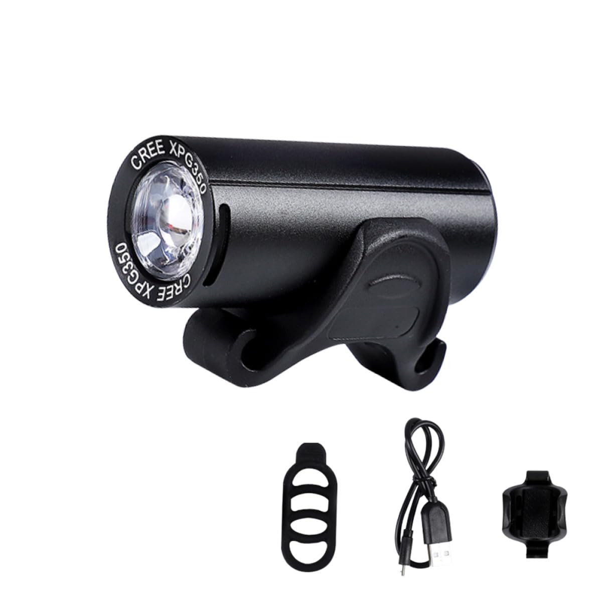 Luz delantera de bicicleta recargable USB para evitar apagones con indicador de carga 8