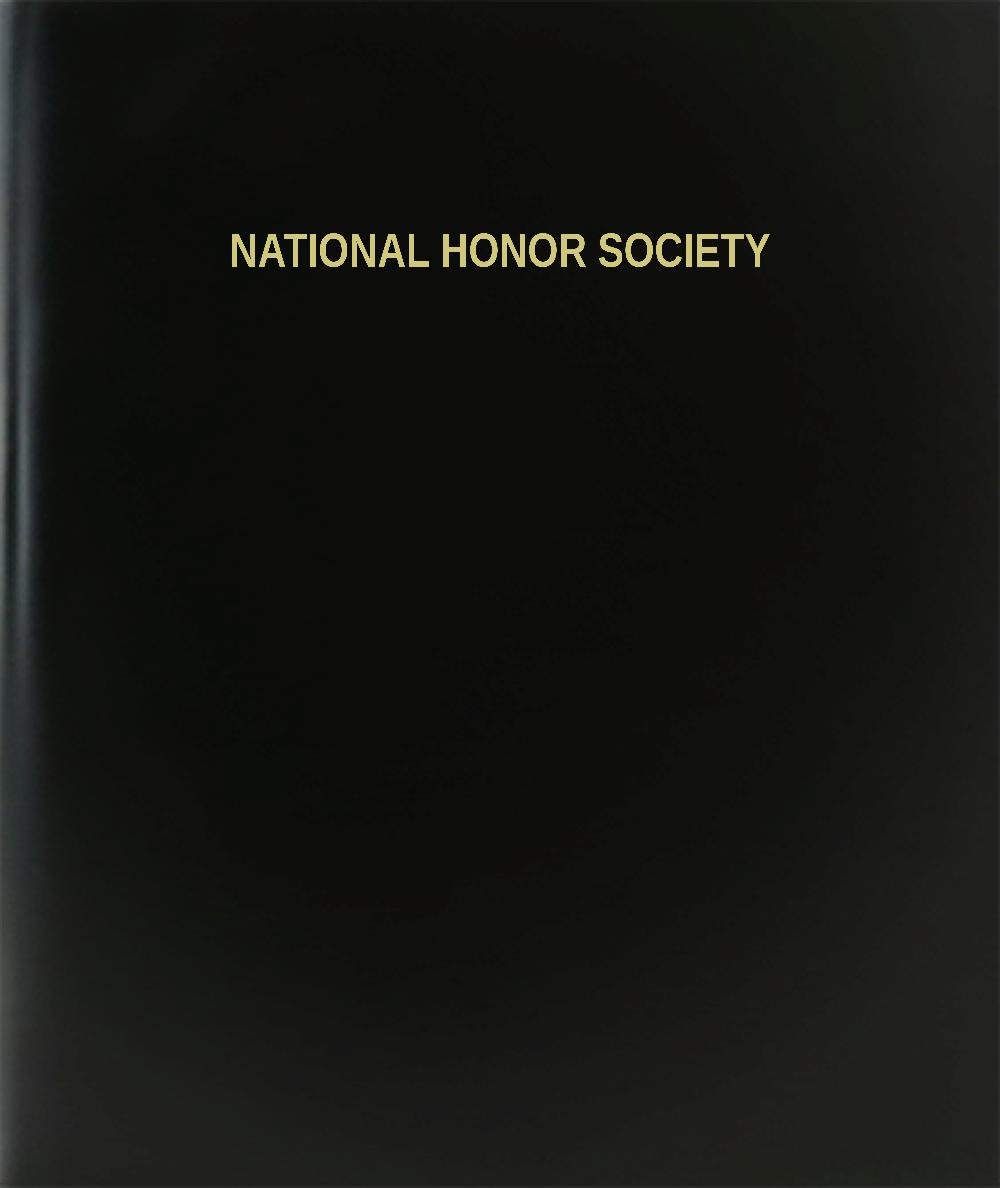 BookFactory National Honor Society Log Book/Journal/Logbook - 120 Page, 8.5''x11'', Black Hardbound (XLog-120-7CS-A-L-Black(National Honor Society Log