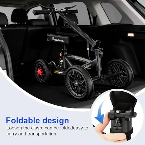 BlessReach Foldable All Terrain Knee Scooter